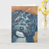 SWEET BLACK HAVANESE | Grußkarte Karte (Gelbe Blume)