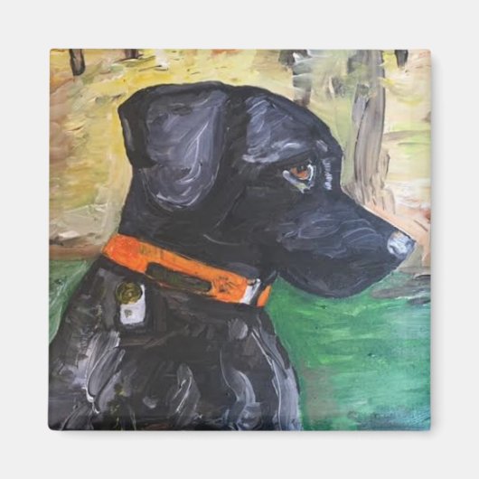 Sweet Black Lab Magnet von Willowcatdesigns (Vorne)