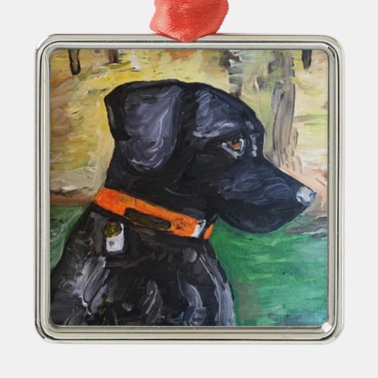 Sweet Black Lab Ornament by Willowcatdesigns (Vorne)