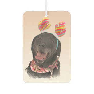Sweet Black Labrador Retriever Dog Air Freshener Autolufterfrischer