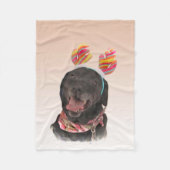 Sweet Black Labrador Retriever Dog Fleece Blanket (Vorderseite)