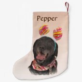 Sweet Black Labrador Retriever Dog Kleiner Weihnachtsstrumpf (Rückseite)