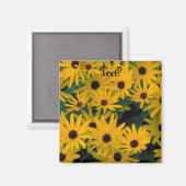 Sweet Black Mit Augen Susans FlowersFridge Magnet (Vorderseite/Rückseite)