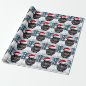 Sweet Black Piggy Christmas Geschenkpapier (Ungerollt)