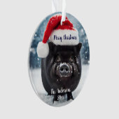Sweet Black Piggy Christmas Ornament (Vorderseite)