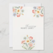 Sweet Bloom Invitation Einladung (Rückseite)