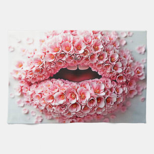 Sweet Bloom Lips Kunst Geschirrtuch