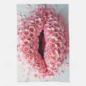 Sweet Bloom Lips Kunst Geschirrtuch (Vertikal)