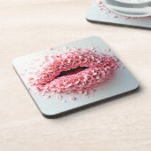 Sweet Bloom Lips Kunst Getränkeuntersetzer (Linke Seite)