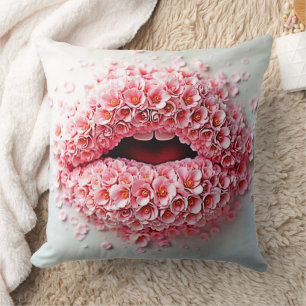 Sweet Bloom Lips Kunst Kissen