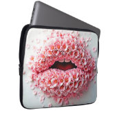 Sweet Bloom Lips Kunst Laptopschutzhülle (Vorne Rechts)