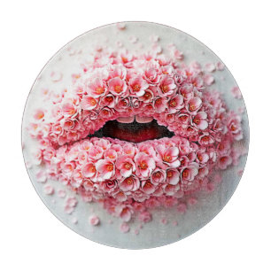 Sweet Bloom Lips Kunst Schneidebrett