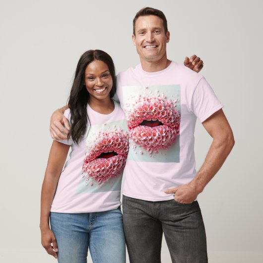 Sweet Bloom Lips Kunst T-Shirt (Unisex)