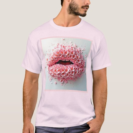 Sweet Bloom Lips Kunst T-Shirt (Vorderseite)