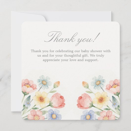 Sweet Bloom Thank you card Dankeskarte (Vorderseite)