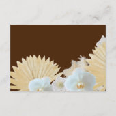 Sweet Blooms Blue Wedding Details Card Begleitkarte (Rückseite)