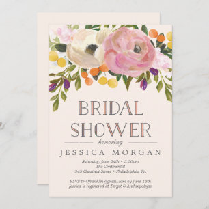 Sweet Blooms Bridal Dusche Einladungskarte Einladung