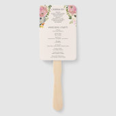Sweet Blooms Wedding Program Fan Fächer (Rückseite)