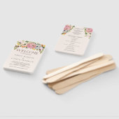 Sweet Blooms Wedding Program Fan Fächer (Non-assembled)