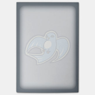 Sweet Blue and White Bird Tinte Zeichnend Design Post-it Klebezettel