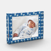 Sweet Blue Baby Elephants Mustername Fotoblock (Links)