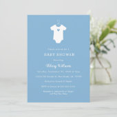 Sweet Blue Baby Shower Einladungen (Stehend Vorderseite)