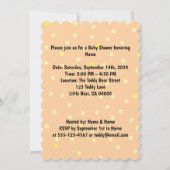 Sweet Blue Bear Baby Dusche Design Einladung (Rückseite)