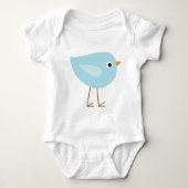 Sweet Blue Bird Baby Strampler (Vorderseite)