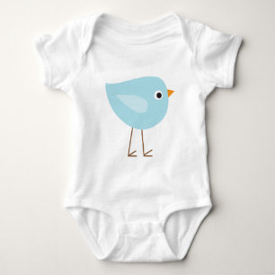Sweet Blue Bird Baby Strampler
