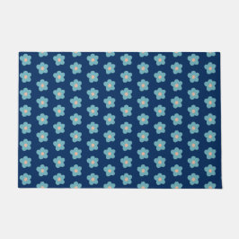 Sweet Blue Blüten für die Marine Fußmatte