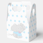 Sweet Blue Box mit Elephant Baby Shower Geschenkschachtel (Geöffnet)