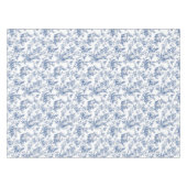 Sweet Blue Bunny Rabbits French Toile Tischdecke (Vorderseite (Horizontal))