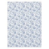 Sweet Blue Bunny Rabbits French Toile Tischdecke (Vorderseite)