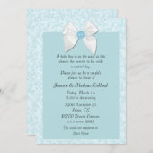 Sweet Blue Couple's Baby Dusche Einladung (Vorne/Hinten)