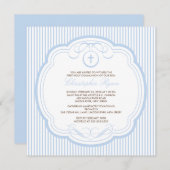 Sweet Blue Cross Boy Kommunion Einladung (Vorne/Hinten)