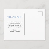 Sweet Blue Donuts Baby Dusche Sprinkle Danke Einladungspostkarte (Rückseite)