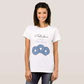 Sweet Blue Donuts Baby Dusche Sprinkle T-Shirt (Vorne ganz)