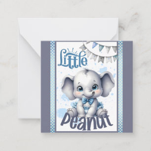 Sweet Blue Elephant - Little Peanut Mitteilungskarte