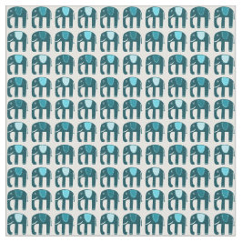Sweet Blue Elephants Muster Stoff