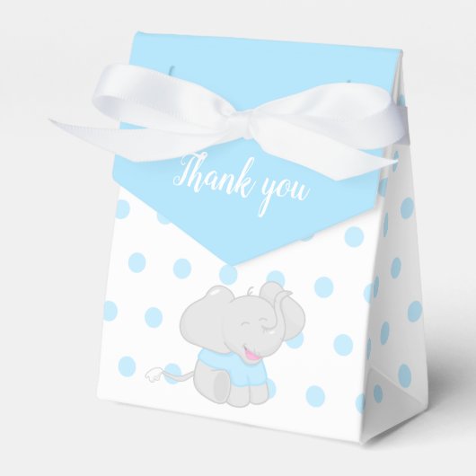 Sweet Blue Favor Box mit Elephant Geschenkschachtel (Vorderseite)