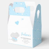 Sweet Blue Favor Box mit Elephant Geschenkschachtel (Geöffnet)