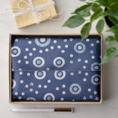 Sweet Blue Geometric Circles Ocean Pattern Seidenpapier (Geschenk)