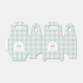 Sweet Blue Gingham Company Business Werbeaktion Ge Geschenkschachtel (Ungefaltet)