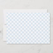 Sweet Blue Gingham Pattern | Geburtsankündigung Ankündigung (Rückseite)
