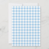 Sweet Blue Gingham Sunflower Baby Dusche II Einladung (Rückseite)