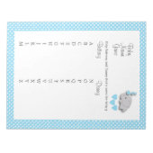 Sweet Blue & Gray Elephant - Baby Name Game Notizblock (Vorderseite)