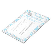 Sweet Blue & Gray Elephant Baby Shower - Spiel 2 Notizblock (angewinkelt)