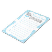 Sweet Blue & Gray Elephant Baby Was in der Tasche  Notizblock (angewinkelt)