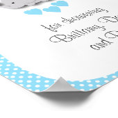 Sweet Blue & Gray Elephant - Vielen Dank Poster (Ecke)