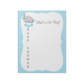 Sweet Blue & Gray Elephant - Was ist in der Tasche Notizblock (Rotiert)